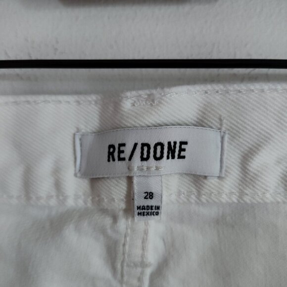 Ladies SZ 28 Re/Done White 90's High Rise Loose Jean - Picture 5 of 6